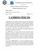 CAMBIOS FÍSICOS