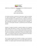 ENSAYO DE LA PROMOCION Y PREVENCION EN EL SISTEMA DE SALUD EN COLOMBIA