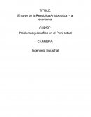 Ensayo de la Republica Aristocrática y la economía