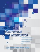 EL TRANSITOR BJT COMO INTERRUPTOR