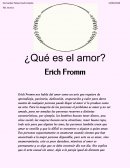 ¿Qué es el amor? Erich Fromm
