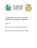 Problemática mundial, nacional y estatal del sobrepeso y obesidad