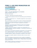 FORO 2: LOS DIEZ PRINCIPIOS DE LA ECONOMIA