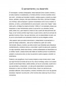 El pensamiento y su desarrollo