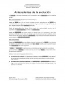 Antecedentes de la Evolución