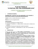 PLAN DE TRABAJO FESTIVAL DEL PAN HUANUQUEÑO-2019
