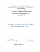 Actividad comunitaria realizada durante la cuarentena por el COVID 19