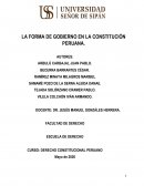 LA FORMA DE GOBIERNO EN LA CONSTITUCIÓN PERUANA
