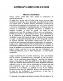 Reporte de aves sin nido