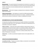 INSTRUMENTOS DE LA POLÍTICA MACROECONOMICA