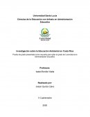 Investigación sobre la Educación Ambiental en Costa Rica