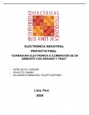 Cerradura electrónica e iluminación de un ambiente con arduino y triac