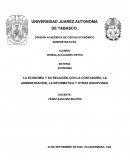 LA ECONOMÍA Y SU RELACIÓN CON LA CONTADURÍA, LA ADMINISTRACIÓN, LA INFORMATICA Y OTRAS DISCIPLINAS