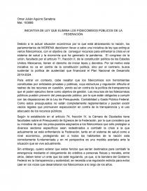 INICIATIVA DE LEY QUE ELIMINA LOS FIDEICOMISOS PÚBLICOS DE LA FEDERACIÓN. Página 1