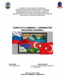 CONFLICTO ARMENIA – AZERBAIYÁN