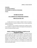 INFORME DE GESTIÓN DE LA GERENCIA DE OPERACIONES TÉCNICAS