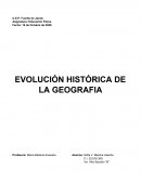EVOLUCIÓN HISTÓRICA DE LA GEOGRAFIA