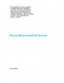 Desarrollo personal del docente