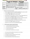 FICHA DE TRABAJO : ENGLISH