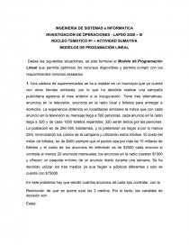 MODELOS DE PROGAMACIÓN LINEAL. Página 1