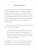 La vida una carga que pesa