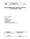 Procedimiento de trabajo seguro de pintura y yeso