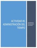 Actividad #1 Administración del Tiempo