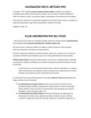 VALORACIÓN POR EL MÉTODO FIFO