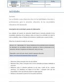 Habilidades docentes y profesionales del maestro