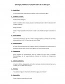 Estrategia publicitaria “Campaña sobre el uso del agua”