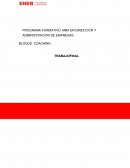 MBA EN DIRECCION Y ADMINISTRACION DE EMPRESAS. BLOQUE: COACHING