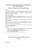 ENCERADO DIAGNÓSTICO EN LA PLANEACIÓN DEL TRATAMIENTO