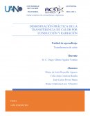 DEMOSTRACIÓN PRÁCTICA DE LA TRANSFERENCIA DE CALOR POR CONDUCCIÓN Y RADIACIÓN