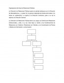 Organigrama del área de Relaciones Públicas