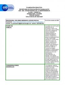 Planeacion de tutoria secundaria. Página 1