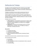 Definicion de trabajo