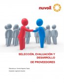 SELECCIÓN, EVALUACIÓN Y DESARROLLO DE PROVEEDORES