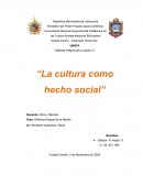 Defensa Integral de la nación IV “La cultura como hecho social”