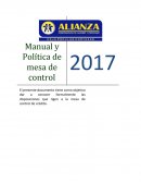 Manual y Política de mesa de control