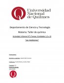 Taller de química. “Las mediciones”