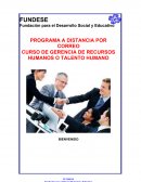 CURSO DE GERENCIA DE RECURSOS HUMANOS O TALENTO HUMANO
