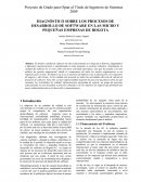 DIAGNÓSTICO SOBRE LOS PROCESOS DE DESARROLLO DE SOFTWARE EN LAS MICRO Y PEQUEÑAS EMPRESAS DE BOGOTA