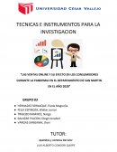 Las ventas online y su efecto en los consumidores durante la pandemia en el departamento de San Martin en el año 2020