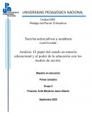 El papel del estado en materia educacional