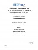 Uso de la energía azul como fuente de energía renovable en el Perú