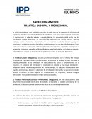 ANEXO REGLAMENTO. PRÁCTICA LABORAL Y PROFESIONAL