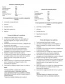 Criterios de evaluación general