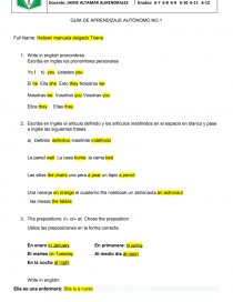 Aprendizaje autonomo INGLÉS. Página 1