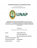 INFLUENCIA DE LA PASTA DE VANO DE MANÍ Arachis hypogaea EN EL CRECIMIENTO Y LA CONVERSIÓN ALIMENTICIA DE JUVENILES DE GAMITANA Colossoma macropomun CRIADOS EN ESTANQUE SECCIONADO YURIMAGUAS – LORETO 2019