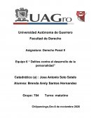 Derecho penal. Equipo 6 “ Delitos contra el desarrollo de la personalidad”